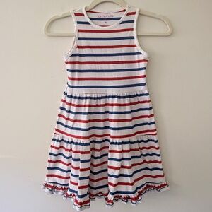 Crew Cuts Striped Tiered Ruffle Cotton Patriotic Americana Spring Summer Party